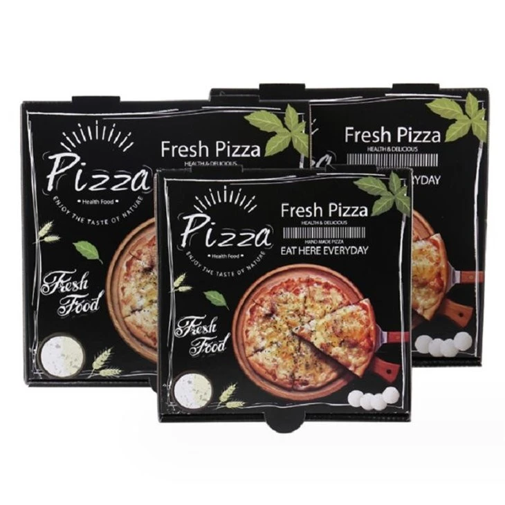 Customized Logo Pizza Box With Eco-Friendly Kraft Paper